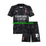 Camisolas de futebol AC Milan Mike Maignan 16 Guarda Redes Criança Equipamento Principal 2024/25 Manga Curta